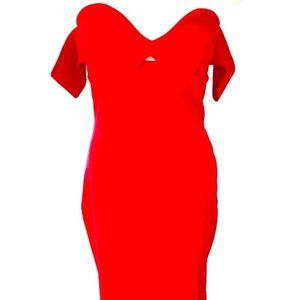 NWT Missguided Red Cap Sleeve Tube Dress